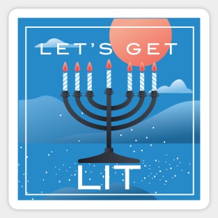 Lit Hanukkah Sticker